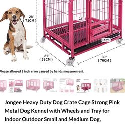 Hot Pink Dog Crate $100