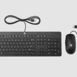 HP 125 Wired Keyboard & Mouse  NEW !