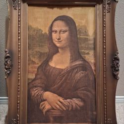 Framed Monaliza picture on canvas