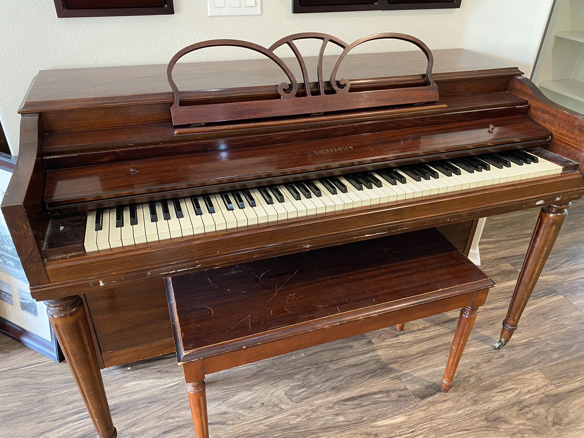 FREE! Vintage Gulbransen Piano with Bench part of large Estate Sale 