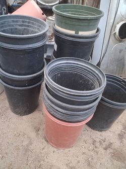 Plastic pots each