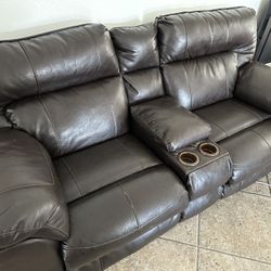 Brown Leather Couches