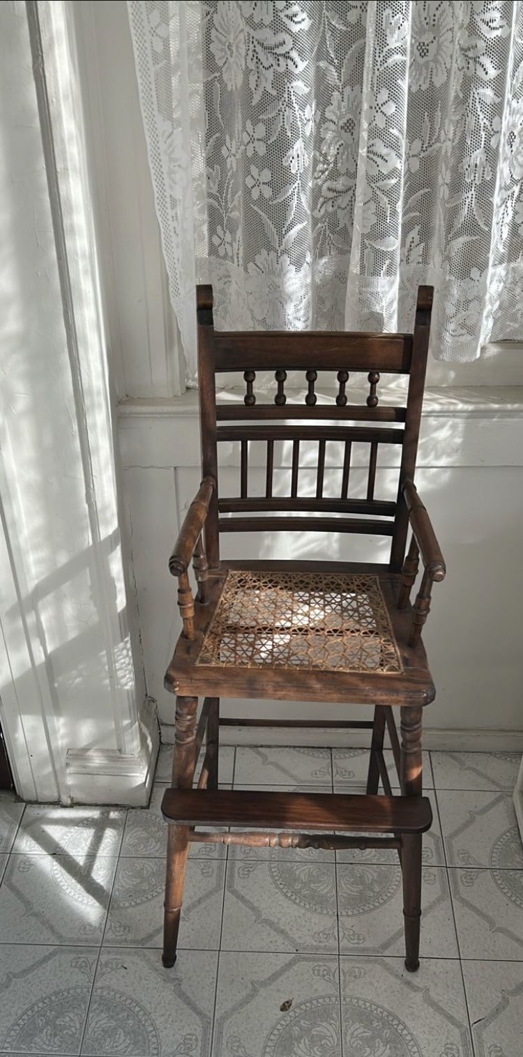 Vintage Wooden High Chair