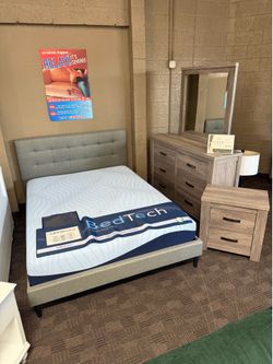 Rustic gray bedroom set