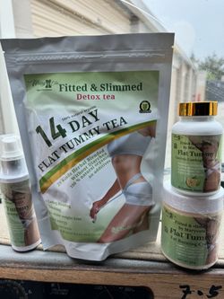 Package deal One 14 days Flat Tummy Tea 100% organic One Flat tummy burning oil One Flat Tummy Garcinia Camboria (60 cap) One Flat firming tummy sk