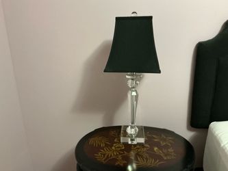 Pair of crystal lamps
