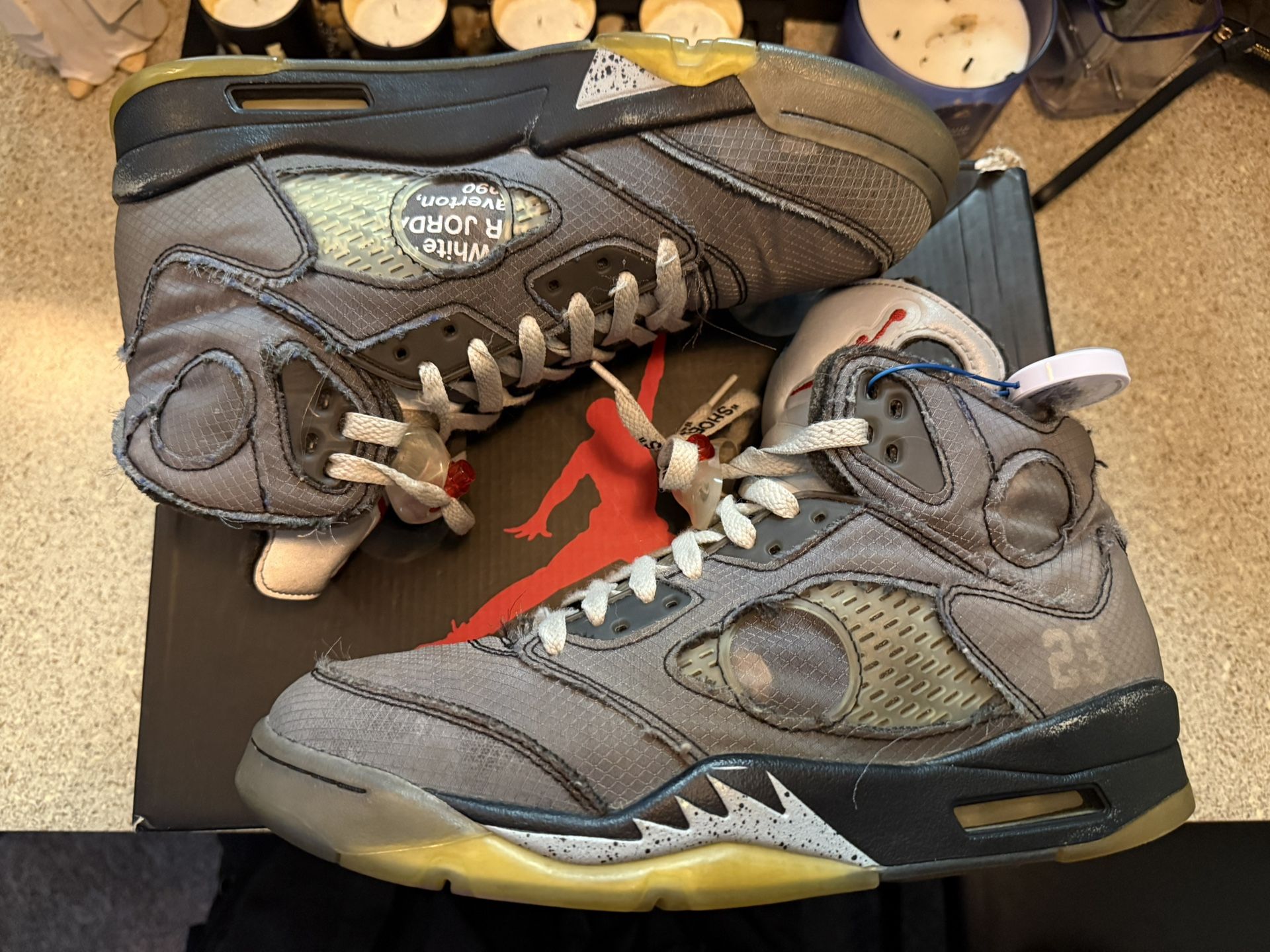 Off White Air Jordan 5 Muslin 9 