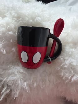 Disney Mickey Signature Shorts Espresso Cup with Spoon new 100%