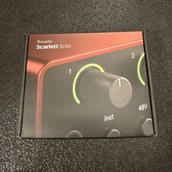 Focusrite Scarlett Solo Interface (Brand New In Box)
