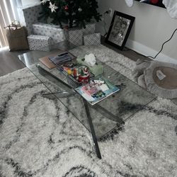 Silver Glass Table