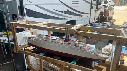 Awesome Beautiful 3’ Large Model Wooden Ship
