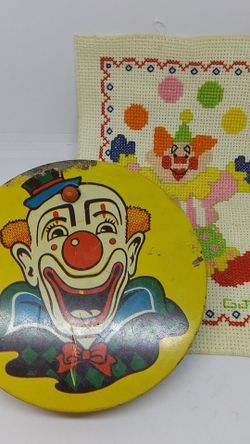 VINTAGE NOISEMAKER AND NEEDLEPOINT