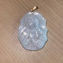 Virgin Mary Jade Pendant 
