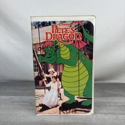 Disney Pete’s Dragon VHS Clamshell Elliott Case Marker on Sleeve