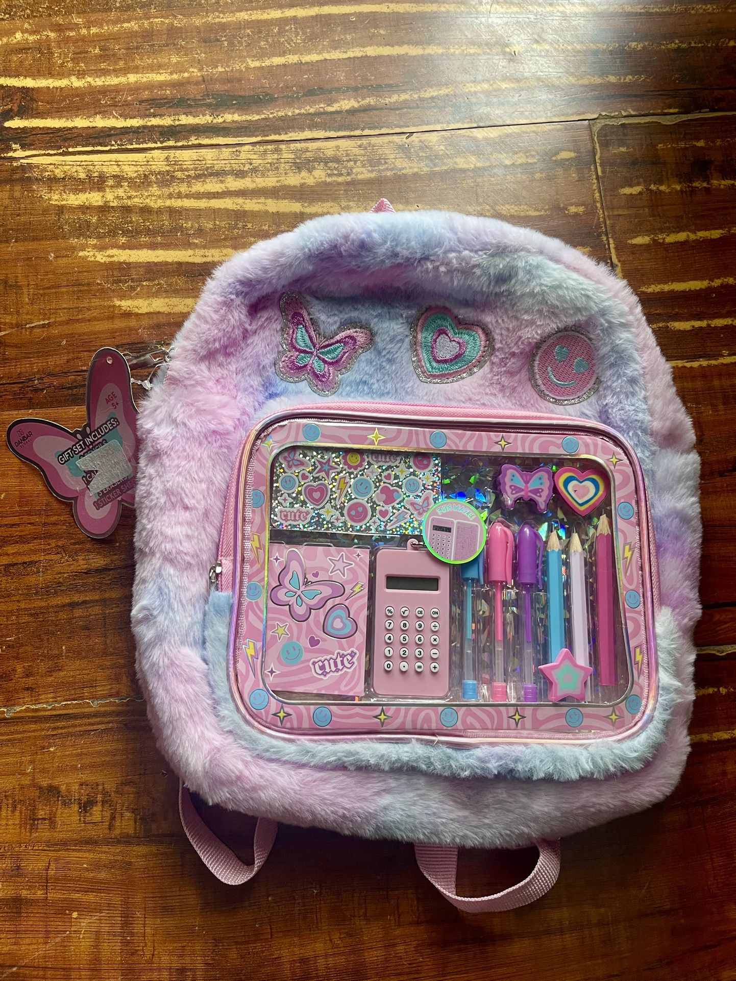 New Pastel Girl Backpack With Accessories