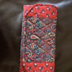 Red 100% Cotton Wallet Nwot
