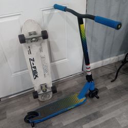 Scooter And Skateboard 