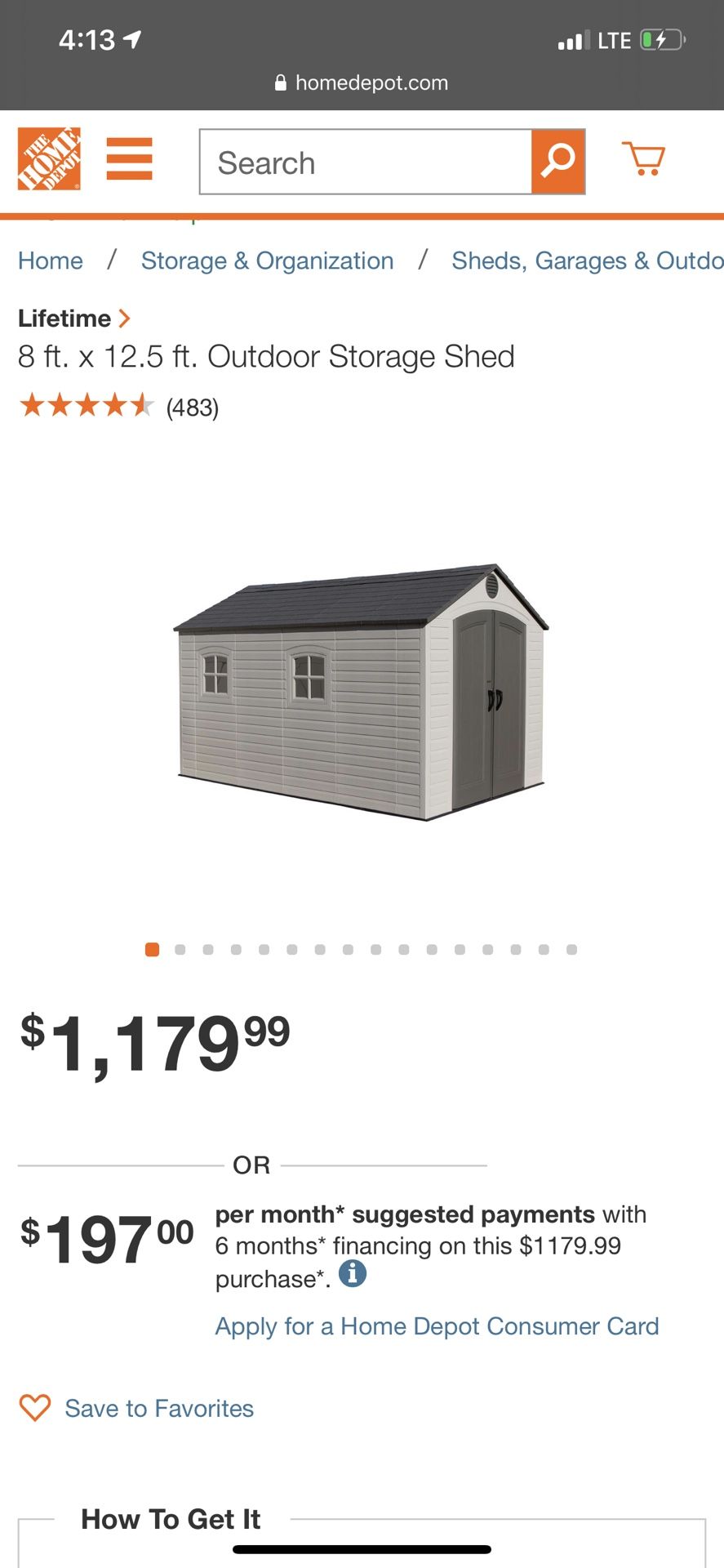 LIFETIME 8x12.5 OUTDOOR STORAGE SHED ***NEW***