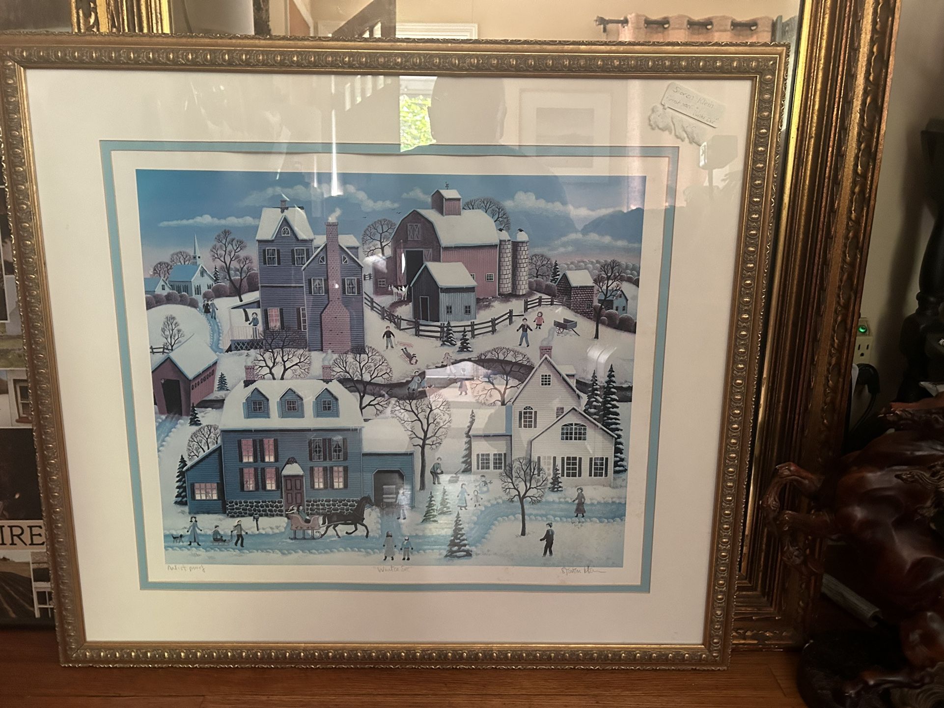 Famous America Folk Artist Lt,print,matted and framed Professionally.