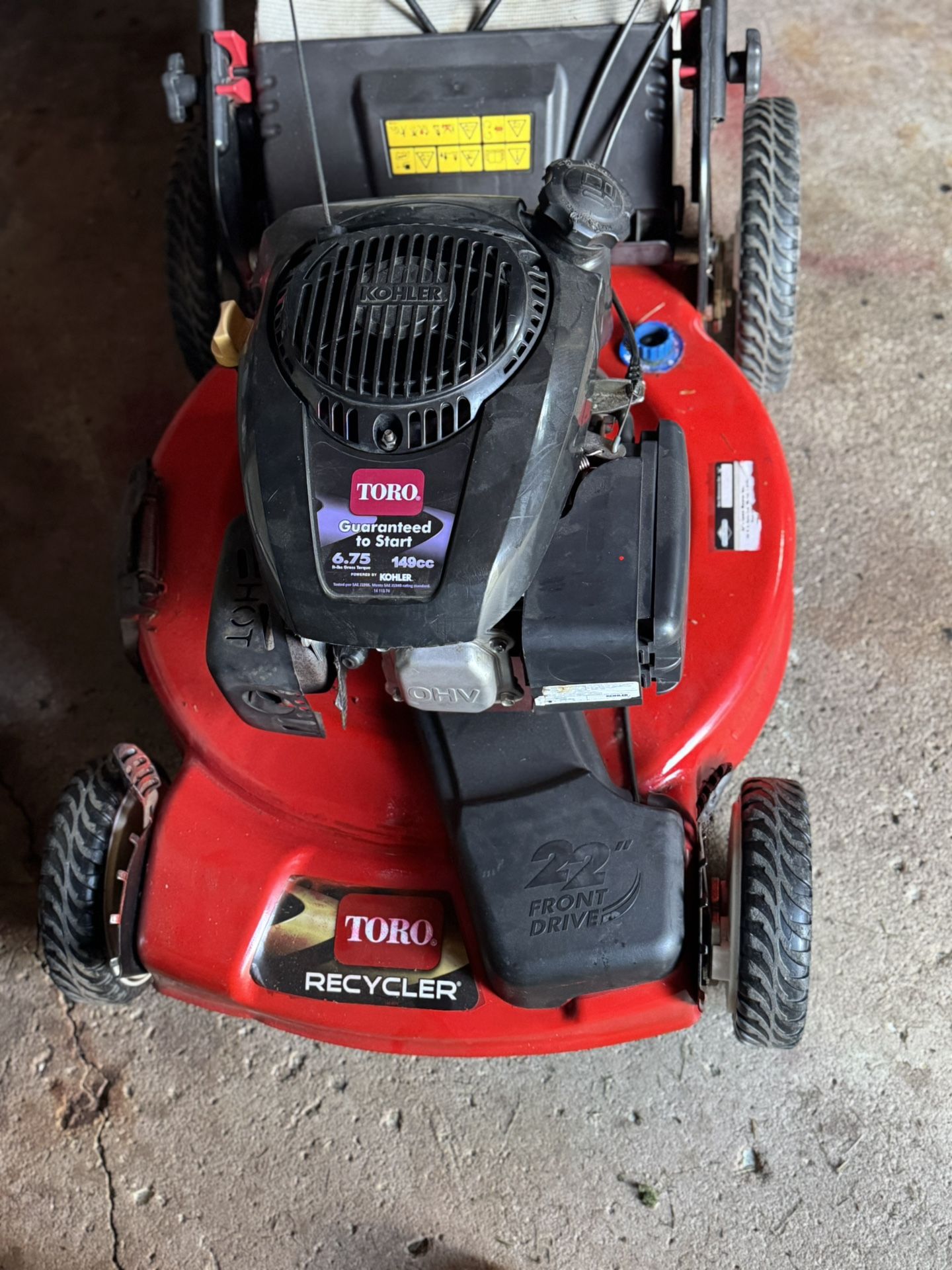 TORO RECYCLER SELF PROPELLED LAWN MOWER