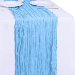 Baby Blue Cheesecloth Runners 10 Ft X35” For $2.50 Each New 