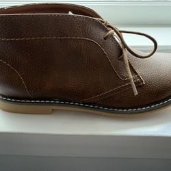 Ben Sherman Boys Brent Chukka Boots - Tan PU Leather - Size 5