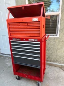 Vintage craftsman tool box toolbox rolling chest