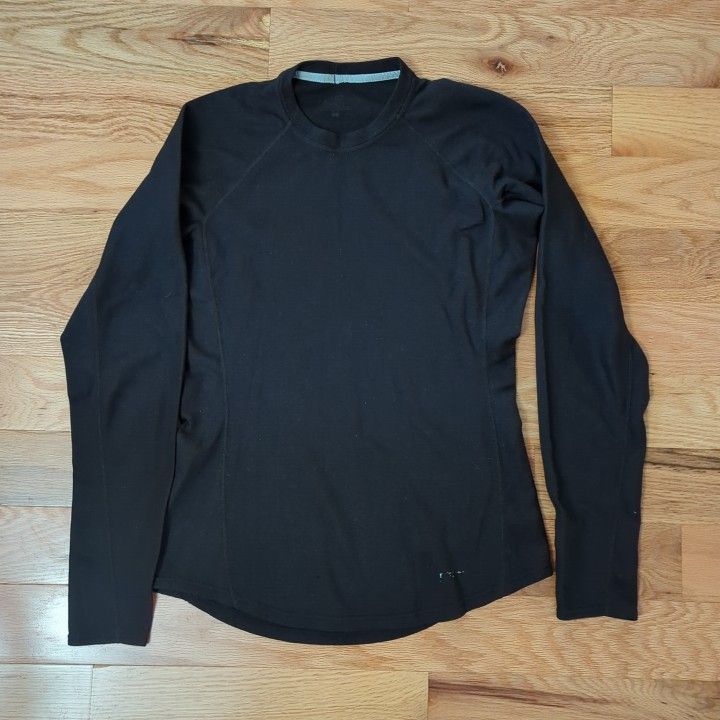 Patagonia Capilene Midweight Baselayer Shirt Womens Sz M Black Long Sleeve
