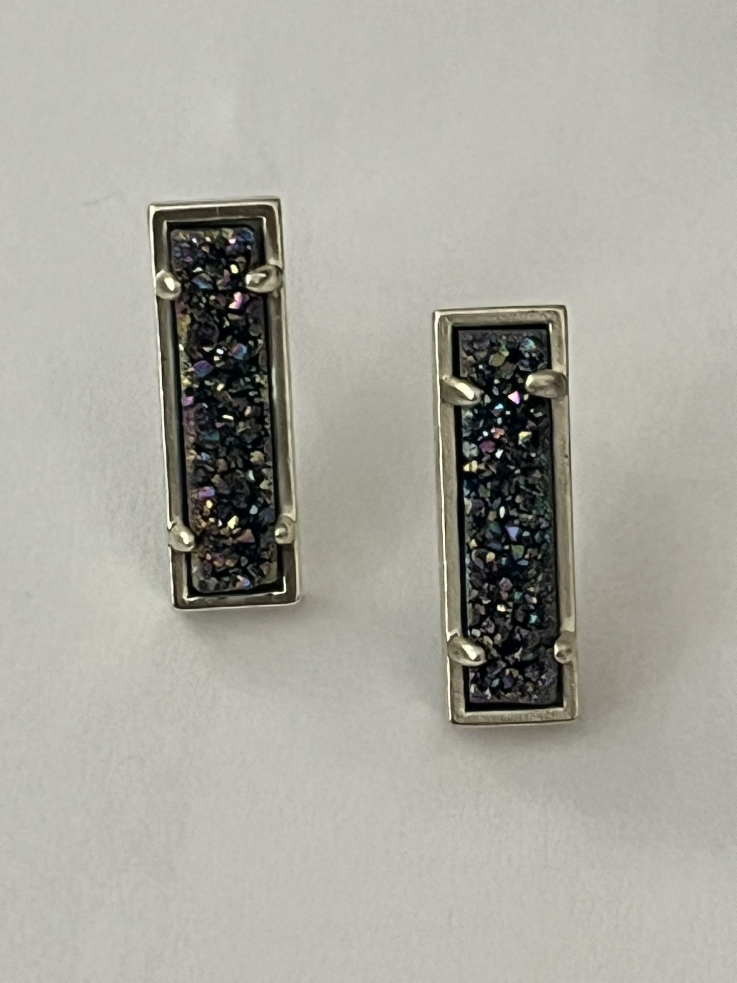 Kendra Scott Lady Druzy Rhodium Earrings