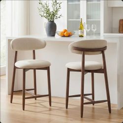 $99!! ✨ Brand New Fully Assembled Counter Height Bar Stools – Set of 2 ✨