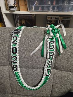 Graduation lei  with with embroidered year  2026  BLOW OUT $13.00 only