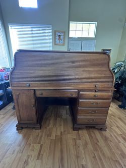 Gorgeous Roll Up Desk With Secret Compartment