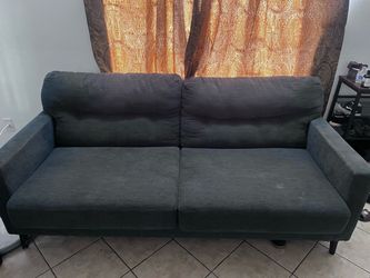 Dark Gray Fabric Sofa Couch