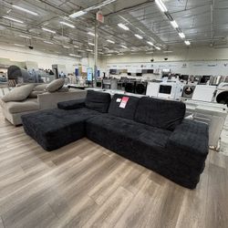 New In Box Memory Foam Black Sofa 