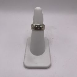 14kt Gold Engagement Style Band w/ Greek Band