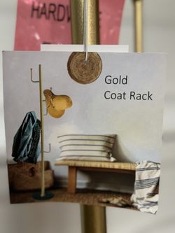 Gold Colored Coat Hat Rack