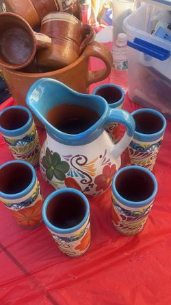 Jarra Con 6 Vasos Nueva