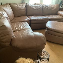 Genuine Leather Sectional
