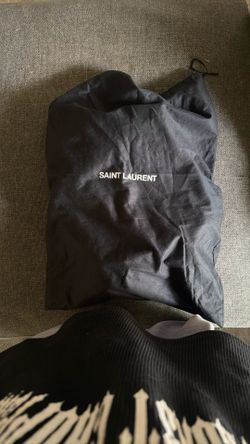 Saint Laurent Backpack White and Black Leopard