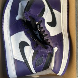 Court Purple Jordan 1 High 10.5