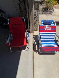 Tommy Bahamas beach chairs like new hardly ever used! $25 each!