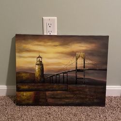 Unframed Canvas Art Lighthouse 19x16