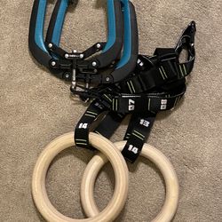 iTHERAU Doorway Pull-up Bar With Wooden Gymnastic Rings