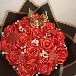 Ramo De Rosas Eternas Color Rojo14 Rosas