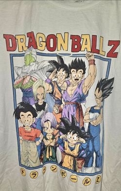 Dragon Ball Z Anime Manga T-Shirt Men’s XL Short Sleeve Crew Neck Graphic White
No rips or stains 
Excellent condition 
Made in Mexico 
100% cotton
