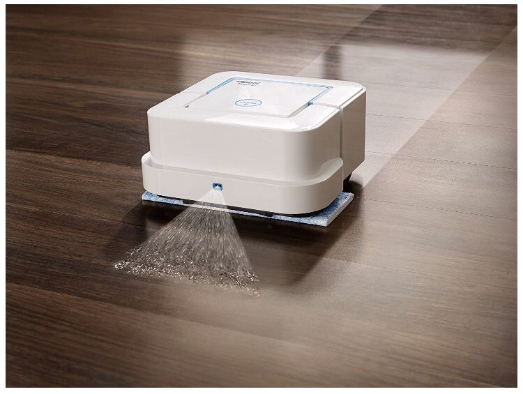 iRobot Braava jet 240 Superior Robot Mop - App enabled, Precision Jet Spray, vibrating cleaning head, wet and damp mopping, dry sweeping modes