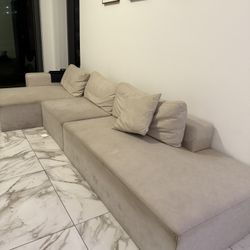 Original $1800 Price $600 Modern Minimalist Modular Combination L-shaped Sofa Set - Beige