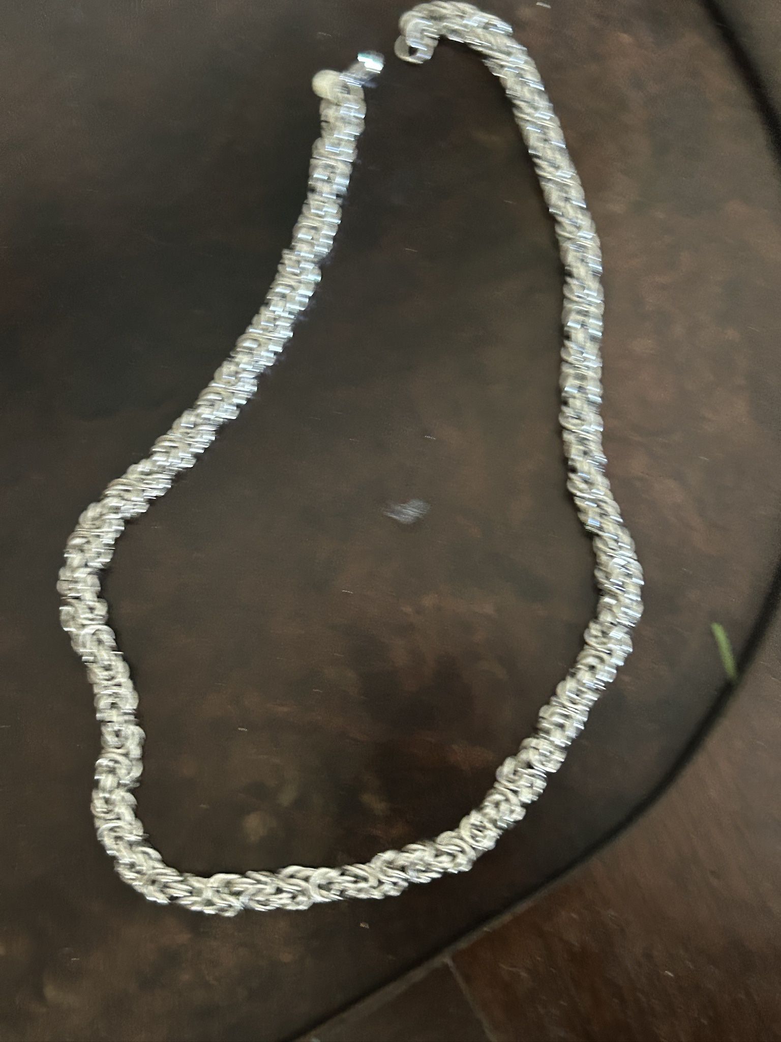24 inch silver necklace 