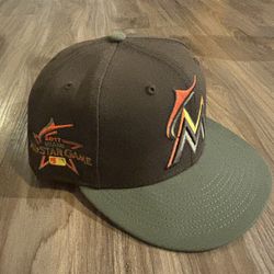 Florida Miami Marlins New Era Fitted Hat All Star Patch Size 7 1/2