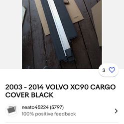 Volvo XC90 Cargo Cover & Windshield Visor Roll